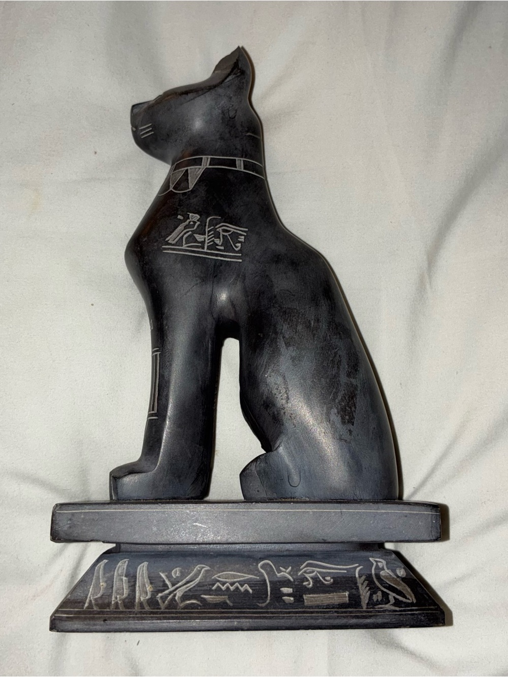 Vintage Handmade in Egypt Bastet Cat Goddess Statue Goddess